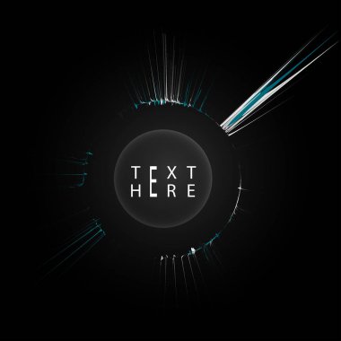 Yaratıcı vektör çizgileri ve soyut sanat çemberi tasarımları