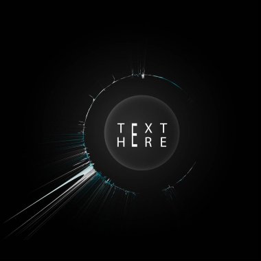 Yaratıcı vektör çizgileri ve soyut sanat çemberi tasarımları