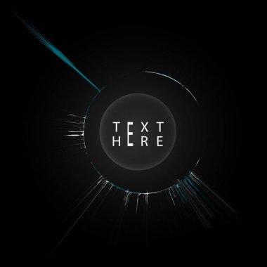 Yaratıcı vektör çizgileri ve soyut sanat çemberi tasarımları