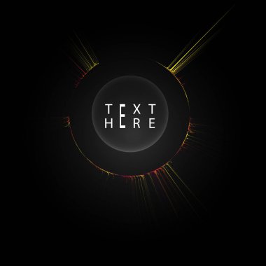 Yaratıcı vektör çizgileri ve soyut sanat çemberi tasarımları