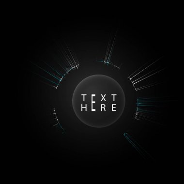 Yaratıcı vektör çizgileri ve soyut sanat çemberi tasarımları