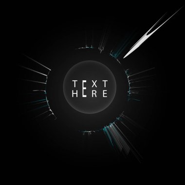 Yaratıcı vektör çizgileri ve soyut sanat çemberi tasarımları