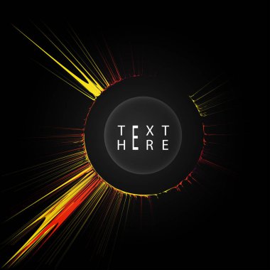 Yaratıcı vektör çizgileri ve soyut sanat çemberi tasarımları