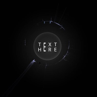 Yaratıcı vektör çizgileri ve soyut sanat çemberi tasarımları