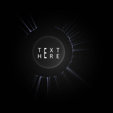 Yaratıcı vektör çizgileri ve soyut sanat çemberi tasarımları