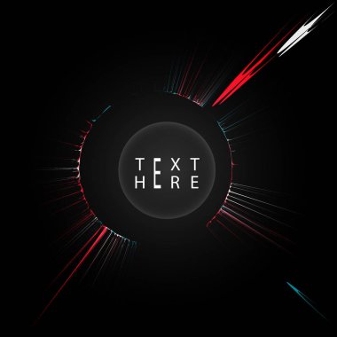 Yaratıcı vektör çizgileri ve soyut sanat çemberi tasarımları