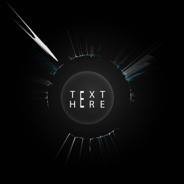 Yaratıcı vektör çizgileri ve soyut sanat çemberi tasarımları