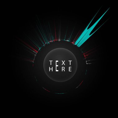 Yaratıcı vektör çizgileri ve soyut sanat çemberi tasarımları