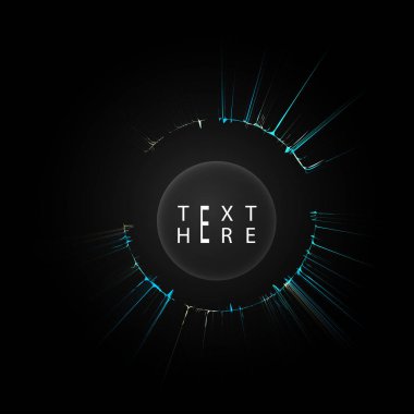 Yaratıcı vektör çizgileri ve soyut sanat çemberi tasarımları