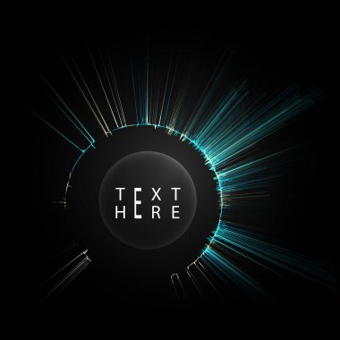 Yaratıcı vektör çizgileri ve soyut sanat çemberi tasarımları