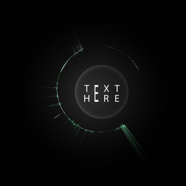 Yaratıcı vektör çizgileri ve soyut sanat çemberi tasarımları