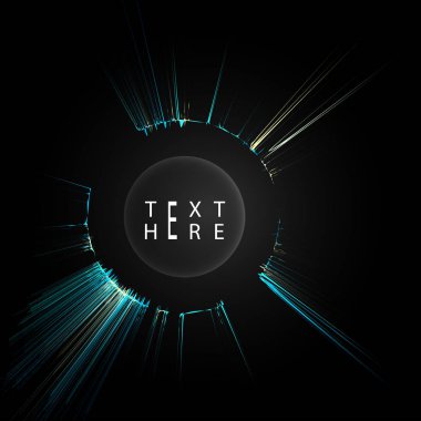 Yaratıcı vektör çizgileri ve soyut sanat çemberi tasarımları