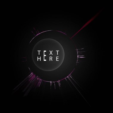 Yaratıcı vektör çizgileri ve soyut sanat çemberi tasarımları