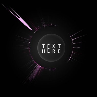 Yaratıcı vektör çizgileri ve soyut sanat çemberi tasarımları