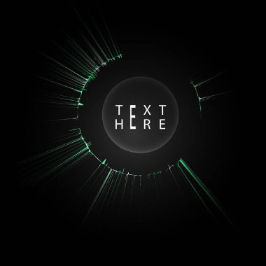 Yaratıcı vektör çizgileri ve soyut sanat çemberi tasarımları