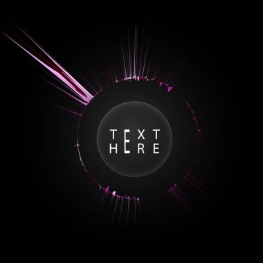 Yaratıcı vektör çizgileri ve soyut sanat çemberi tasarımları