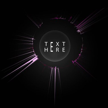 Yaratıcı vektör çizgileri ve soyut sanat çemberi tasarımları