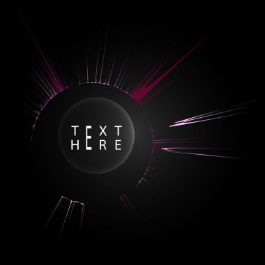 Yaratıcı vektör çizgileri ve soyut sanat çemberi tasarımları