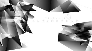 Soyut Degrade siyah Beyaz Geometrik Arka Plan. Vektör İllüstrasyonu