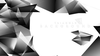 Soyut Degrade siyah Beyaz Geometrik Arka Plan. Vektör İllüstrasyonu