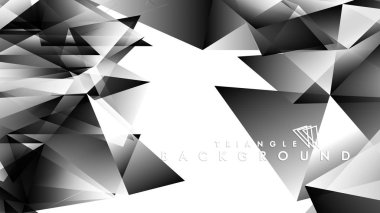 Soyut Degrade siyah Beyaz Geometrik Arka Plan. Vektör İllüstrasyonu