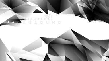 Soyut Degrade siyah Beyaz Geometrik Arka Plan. Vektör İllüstrasyonu