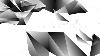 Soyut Degrade siyah Beyaz Geometrik Arka Plan. Vektör İllüstrasyonu