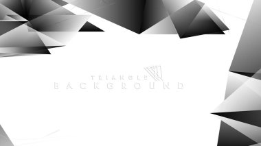 Soyut Degrade siyah Beyaz Geometrik Arka Plan. Vektör İllüstrasyonu