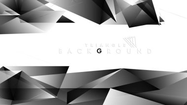 Soyut Degrade siyah Beyaz Geometrik Arka Plan. Vektör İllüstrasyonu