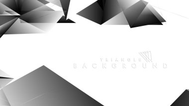 Soyut Degrade siyah Beyaz Geometrik Arka Plan. Vektör İllüstrasyonu