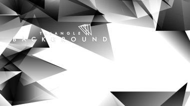 Soyut Degrade siyah Beyaz Geometrik Arka Plan. Vektör İllüstrasyonu