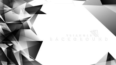 Soyut Degrade siyah Beyaz Geometrik Arka Plan. Vektör İllüstrasyonu