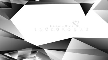 Soyut Degrade siyah Beyaz Geometrik Arka Plan. Vektör İllüstrasyonu