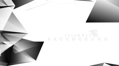 Soyut Degrade siyah Beyaz Geometrik Arka Plan. Vektör İllüstrasyonu