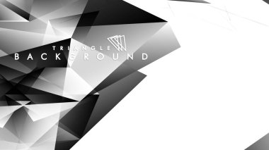 Soyut Degrade siyah Beyaz Geometrik Arka Plan. Vektör İllüstrasyonu