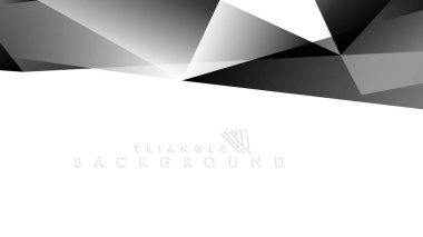 Soyut Degrade siyah Beyaz Geometrik Arka Plan. Vektör İllüstrasyonu