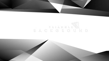 Soyut Degrade siyah Beyaz Geometrik Arka Plan. Vektör İllüstrasyonu