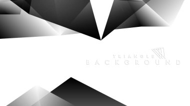 Soyut Degrade siyah Beyaz Geometrik Arka Plan. Vektör İllüstrasyonu