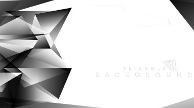 Soyut Degrade siyah Beyaz Geometrik Arka Plan. Vektör İllüstrasyonu