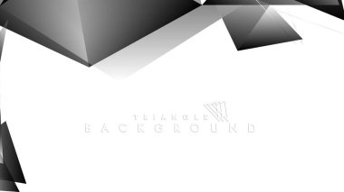 Soyut Degrade siyah Beyaz Geometrik Arka Plan. Vektör İllüstrasyonu