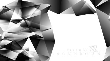 Soyut Degrade siyah Beyaz Geometrik Arka Plan. Vektör İllüstrasyonu