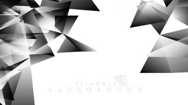 Soyut Degrade siyah Beyaz Geometrik Arka Plan. Vektör İllüstrasyonu