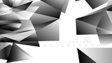 Soyut Degrade siyah Beyaz Geometrik Arka Plan. Vektör İllüstrasyonu