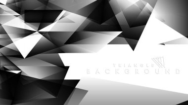 Soyut Degrade siyah Beyaz Geometrik Arka Plan. Vektör İllüstrasyonu