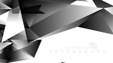 Soyut Degrade siyah Beyaz Geometrik Arka Plan. Vektör İllüstrasyonu