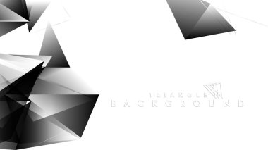 Soyut Degrade siyah Beyaz Geometrik Arka Plan. Vektör İllüstrasyonu