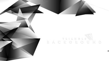 Soyut Degrade siyah Beyaz Geometrik Arka Plan. Vektör İllüstrasyonu