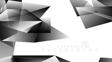 Soyut Degrade siyah Beyaz Geometrik Arka Plan. Vektör İllüstrasyonu