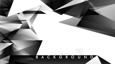 Soyut Degrade siyah Beyaz Geometrik Arka Plan. Vektör İllüstrasyonu