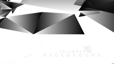 Soyut Degrade siyah Beyaz Geometrik Arka Plan. Vektör İllüstrasyonu